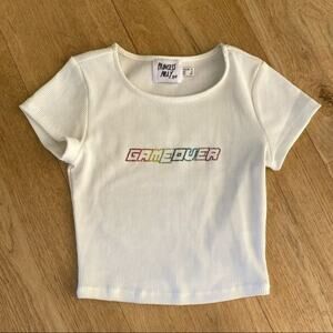 Princess Polly Game Over Tee in White
